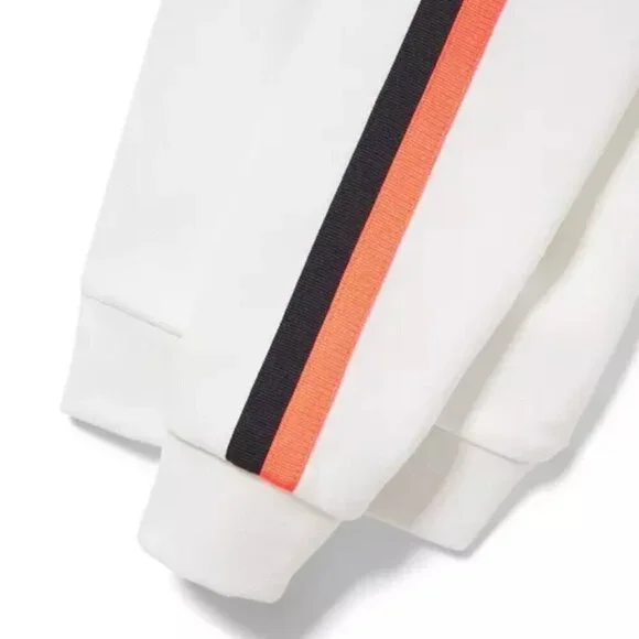 NWT Janie and Jack Boy's Half-Zip Stripe Pullover White Size 7-8 - Picture 3 of 9